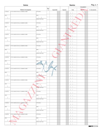 REGISTRO FATTURE IN SOSPESO, 46 PAGINE NUMERATE E2169